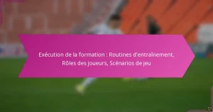 Exécution de la formation : Routines d’entraînement, Rôles des joueurs, Scénarios de jeu