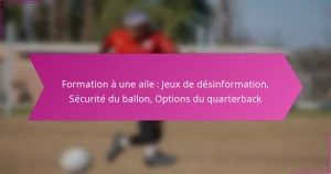 Formation à une aile : Jeux de désinformation, Sécurité du ballon, Options du quarterback